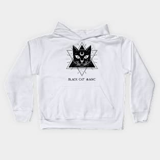 Black cat magic Kids Hoodie